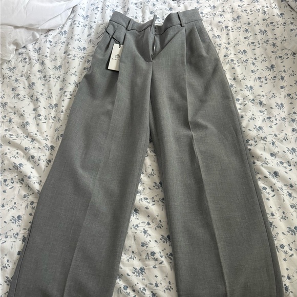 Aritzia Pants - Aritzia Babaton Gray Wide-Leg Trousers